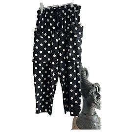 Autre Marque Calça PLU de bolinhas preto e branco Preto Branco