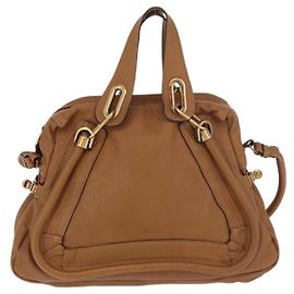 Chloé Chloe Paraty Handbag Quilted Leather Medium Brown