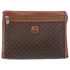 Céline Celine Macadam Pochette Canvas Black
