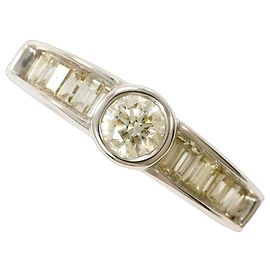 Autre Marque 18K Weißgold- und Gelbdiamant-Ring Golden Gelb