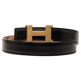 Hermès Hermes Mini Constance H-Buckle Gürtel Braun Schwarz