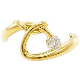 Autre Marque 18K Gelbgold-Ring mit Diamant Golden