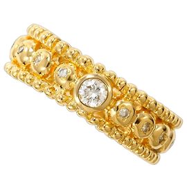 Autre Marque 18K Yellow Gold Diamond Band Ring Golden