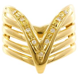 Autre Marque 18K Gelbgold-Ring mit Diamant Golden
