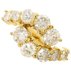 Autre Marque 18K Gelbgold-Ring mit Diamant Golden