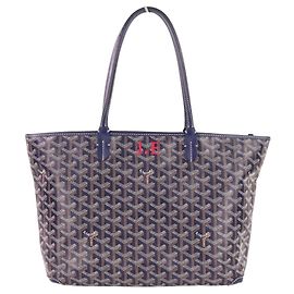Sac cabas zippé Goyard Artois PM Marron Bleu Marine