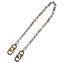FENDI Strap You FF Metal Chain Shoulder Strap Doré