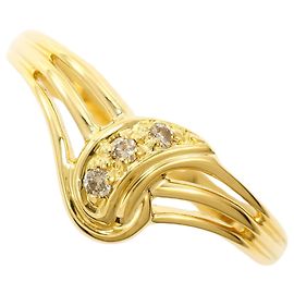 Autre Marque 18K Gelbgold-Ring mit Diamant Golden