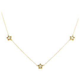 Autre Marque Collier en or jaune 18K avec diamant Doré