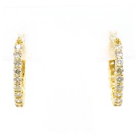 Autre Marque Orecchini a cerchio in oro giallo 18K e diamanti D'oro