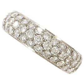 Autre Marque 18K White Gold Diamond Band Ring Golden