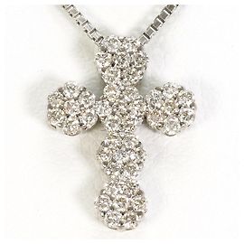 Autre Marque Colar de ouro branco 18K e diamantes Dourado