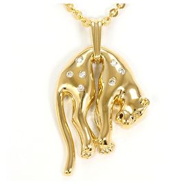 Autre Marque Collier en or jaune 18K avec diamant Doré
