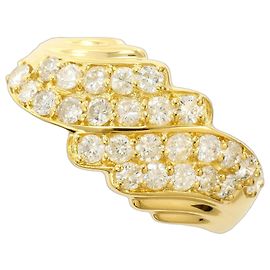 Autre Marque 18K Gelbgold-Ring mit Diamant Golden