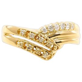 Autre Marque 18K Gelbgold-Ring mit Diamant Golden