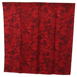 VALENTINO Sciarpa in seta floreale Rosso Auth am11699V Rosso