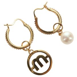 Miu Miu Pierce metallico Gold Tone Auth 181299M Altro