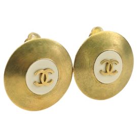 CHANEL COCO Mark Earring metal Gold Tone CC Auth 181300V Other