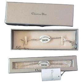 Dior J'Adore Conjunto de Colar e Pulseira Prata Branco