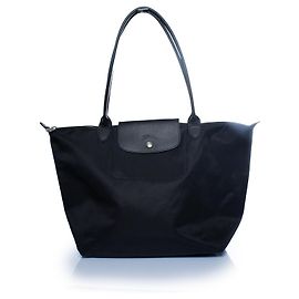 Longchamp, bolsa tote depose em preto Preto