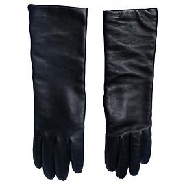 Max Mara Weekend, schwarze Lederhandschuhe Schwarz