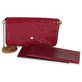Louis Vuitton Pochette Felicie Monogram Vernis Fuchsia Violet