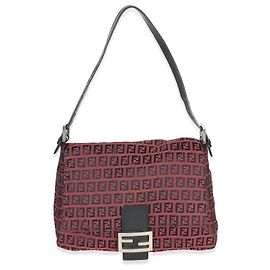 Borsa Fendi Mamma Baguette Zucca nero e rosso Rosso