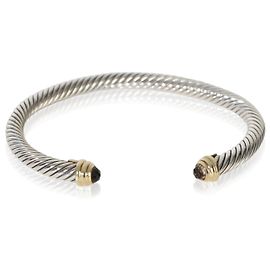 Bracciale Classic Cable in Oro Giallo e Argento Sterling con Quarzo Affumicato David Yurman Altro