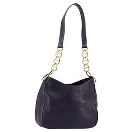 Prada Chain Shoulder Bag Leather Purple