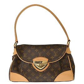 Louis Vuitton Beverly Handbag Monogram Canvas MM Brown