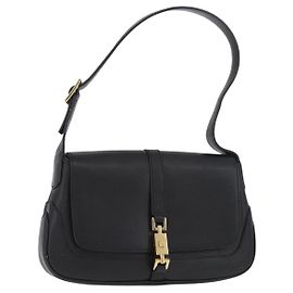 Gucci Jackie Original Schultertasche Leder Leder Schwarz