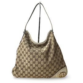 Gucci Shoulder Bag GG Canvas Black Black