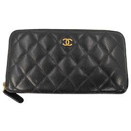 Chanel Matelasse Wallet Zippy CC medium Black