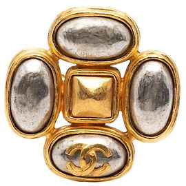 Broche Vintage Chanel Coco Mark Doré