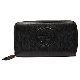 Cartera larga con borla Gucci Interlocking G Soho Negro