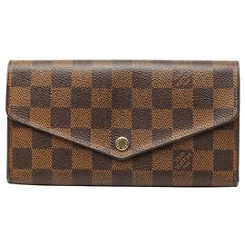 Cartera larga Sarah en Damier Louis Vuitton Castaño