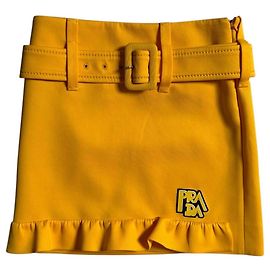 Prada Gelber Nylon Minirock Gelb