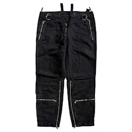 Prada Pantaloni Biker Multi-zip Nero