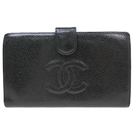 Cartera Chanel Timeless CC Caviar Long Negro