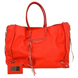 Balenciaga City Classic Studs Highlight Bag Leather Medium Red