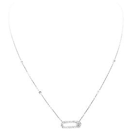 Colar Messika "Move Uno Pavé", ouro branco, diamantes. Outro
