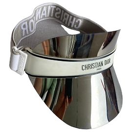 Dior DiorClub V1U Silver Visor White Silver hardware