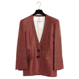 Christian Dior Giacca Haute Couture Seta anni 90 Nero Rosso