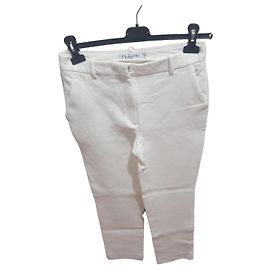 Christian Dior Calças Brancas de Algodão Branco