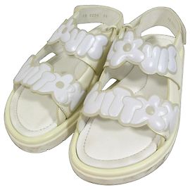 Louis Vuitton Flowerline Sandals White