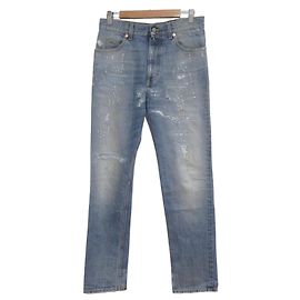 Gucci Logo Patch Denim Pants Blue Light blue