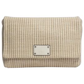 Dolce & Gabbana Clutch de tecido bege Outro