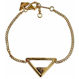 Prada 1IB621 Pulseira de charms dourada Dourado