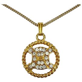Céline Collier CELINE Vintage Triomphe Blazon avec strass Doré