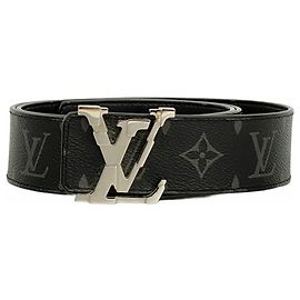 Cintura reversibile Louis Vuitton Monogram Eclipse LV Pixel Marrone Nero